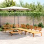 Set Divano Pallet da Giardino 5 pz in Legno Massello di Acacia