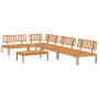 Set Divano Pallet da Giardino 5 pz in Legno Massello di Acacia