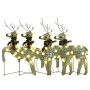 Renne di Natale 4 pz Oro 80 LED