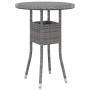 Set Divani da Giardino 5 pz in Polyrattan Grigio