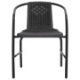 Set Mobili da Pranzo per Giardino 5 pz Nero