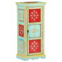 Credenza Alta Dipinta a Mano 40x30x90 cm in Massello di Mango