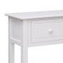 Credenza Bianca 108x30x76 cm in Legno Massello di Paulownia