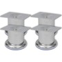 Set 4 gambe rotonde per sofa cromate 60 mm