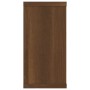 Mensole Parete Cubo 2pz Rovere Marrone 100x15x30cm Multistrato