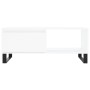 Tavolino da Salotto Bianco 90x50x36,5 cm in Legno Multistrato