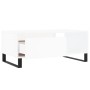 Tavolino da Salotto Bianco 90x50x36,5 cm in Legno Multistrato