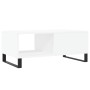 Tavolino da Salotto Bianco 90x50x36,5 cm in Legno Multistrato