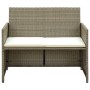 Set Divani da Giardino 4 pz con Cuscini in Polyrattan Beige