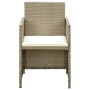 Set Divani da Giardino 4 pz con Cuscini in Polyrattan Beige