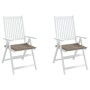 Cuscini per Sedia 2 pz Tortora 50x50x3 cm in Tessuto Oxford