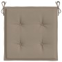 Cuscini per Sedia 2 pz Tortora 50x50x3 cm in Tessuto Oxford
