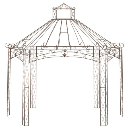 Padiglione da Giardino Marrone Anticato 400x258x378 cm in Ferro