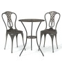 Set da Bistrot 3 pz in Alluminio Pressofuso Bronzo