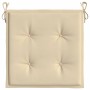 Cuscini per Sedia 6 pz Beige 40x40x3 cm in Tessuto Oxford