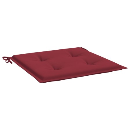 Cuscini per Sedia 4 pz Rosso Vino 40x40x3 cm in Tessuto Oxford