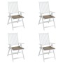 Cuscini per Sedia 4 pz Tortora 50x50x3 cm in Tessuto Oxford