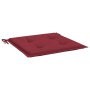 Cuscini per Sedia 2 pz Rosso Vino 50x50x3 cm in Tessuto Oxford