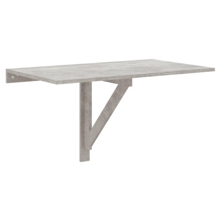 Tavolino Muro Pieghevole Grigio Cemento 100x60x56cm Multistrato