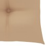 Sedie da Giardino con Cuscini Beige 3pz Legno Massello di Teak