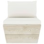 Set Divani da Giardino su Pallet 12 pz con Cuscini Legno Abete