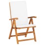 Set da Pranzo da Giardino 7 pz con Cuscini in Legno di Teak
