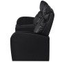 Divano Reclinabile a 2 Posti con LED in Similpelle Nero