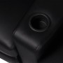 Divano Reclinabile a 2 Posti con LED in Similpelle Nero