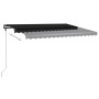Tenda da Sole Retrattile Manuale LED 450x350 cm Antracite