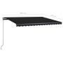 Tenda da Sole Retrattile Manuale LED 450x350 cm Antracite