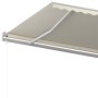 Tenda da Sole Retrattile Manuale con Pali 6x3m Crema