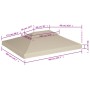 Telo di Ricambio per Gazebo 310g/m² Beige 3x4m