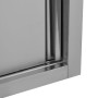 Armadio da Cucina ad Ante Scorrevoli 120x40x50cm Acciaio Inox