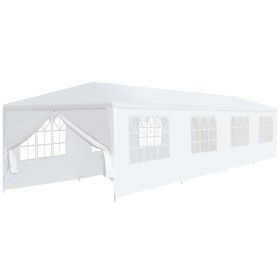 Gazebo da Giardino 3x12 m Bianco