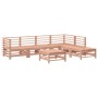 Set Divani Giardino 7 pz con Cuscini Legno Massello di Douglas