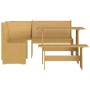 Set da Pranzo 3 pz Marrone Miele in Legno Massello di Pino