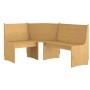Set da Pranzo 3 pz Marrone Miele in Legno Massello di Pino