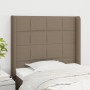 Testiera ad Orecchio Tortora 93x16x118/128 cm in Tessuto
