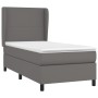 Giroletto a Molle con Materasso Grigio 100x200 cm in Similpelle