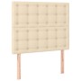 Giroletto a Molle con Materasso Crema 120x200 cm in Tessuto