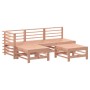 Set Divani Giardino 5 pz con Cuscini Legno Massello di Douglas