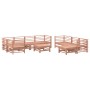 Set Divani Giardino 10pz con Cuscini Legno Massello di Douglas