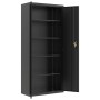 Armadio Classificatore Nero 90x40x240 cm in Acciaio