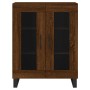 Credenza Rovere Marrone 69,5x34x180 cm in Legno Multistrato