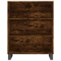 Credenza Rovere Fumo 69,5x34x180 cm in Legno Multistrato