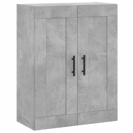 Credenza Grigio Cemento 69,5x34x180 cm in Legno Multistrato