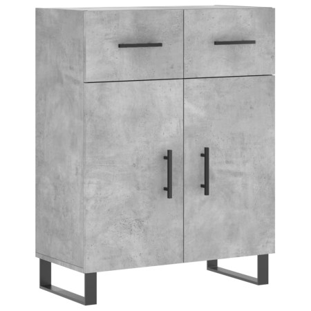 Credenza Grigio Cemento 69,5x34x180 cm in Legno Multistrato