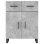 Credenza Grigio Cemento 69,5x34x180 cm in Legno Multistrato