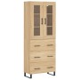 Credenza Rovere Sonoma 69,5x34x180 cm in Legno Multistrato