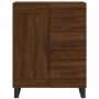 Credenza Rovere Marrone 69,5x34x180 cm in Legno Multistrato